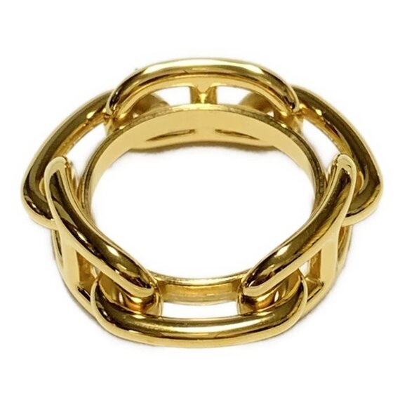 HERMES Chaine D'ancre - Gold Hardware None Scarf Ring 182-072825 - Picture 2 of 3